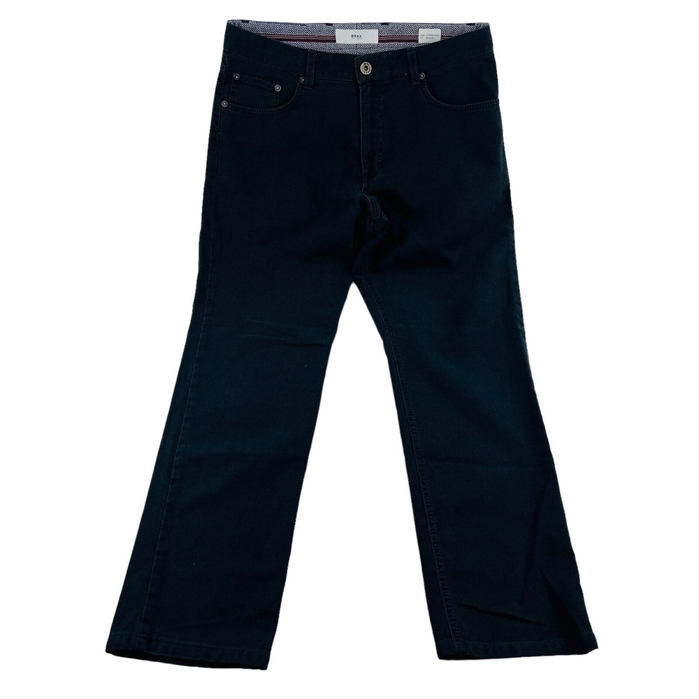 BRAX Dk Blue Cooper Fancy 5 Pocket Regular Cotton Elastane Pants Size 32X29
